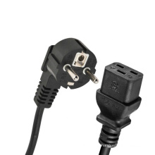 Schuko Plug to IEC C19 Laptop EU Power Cord